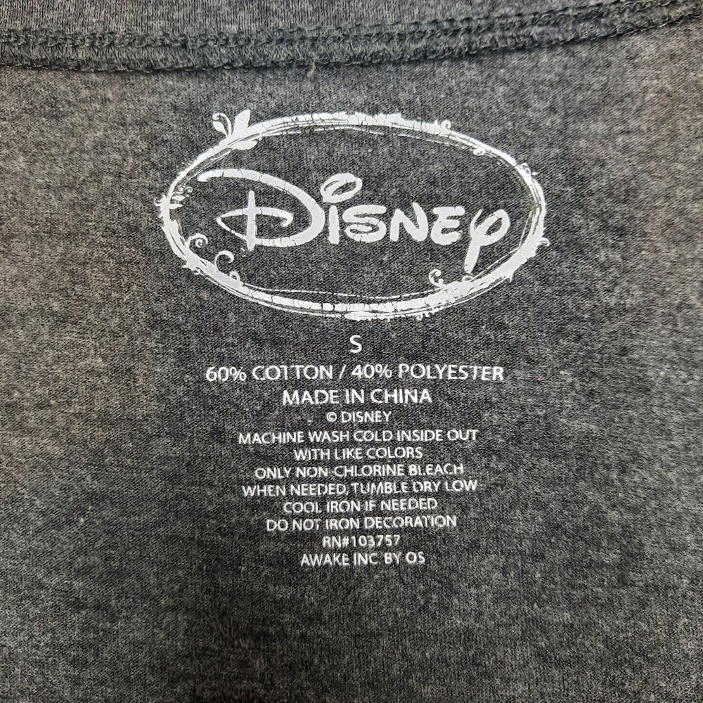 Disney Scoop Neck Halloween Mickey & Minnie Baby Tee Gray Size Small Q17 - Picture 5 of 6